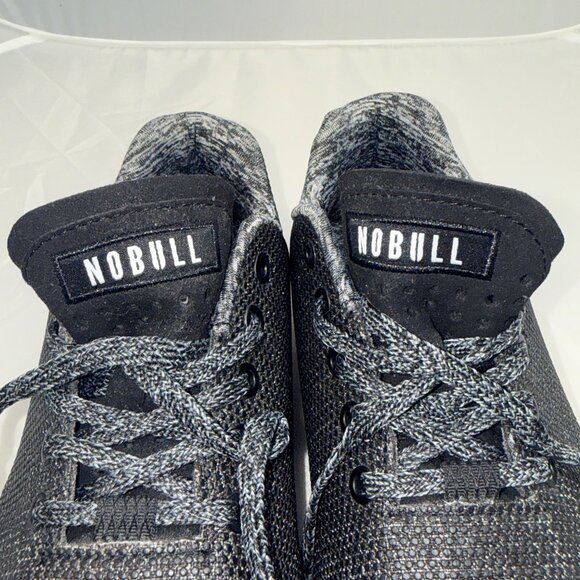 Nobull Trainers Unisex 8.5/10 Black Super Fabric Yellow Sole Low Top - Picture 12 of 14